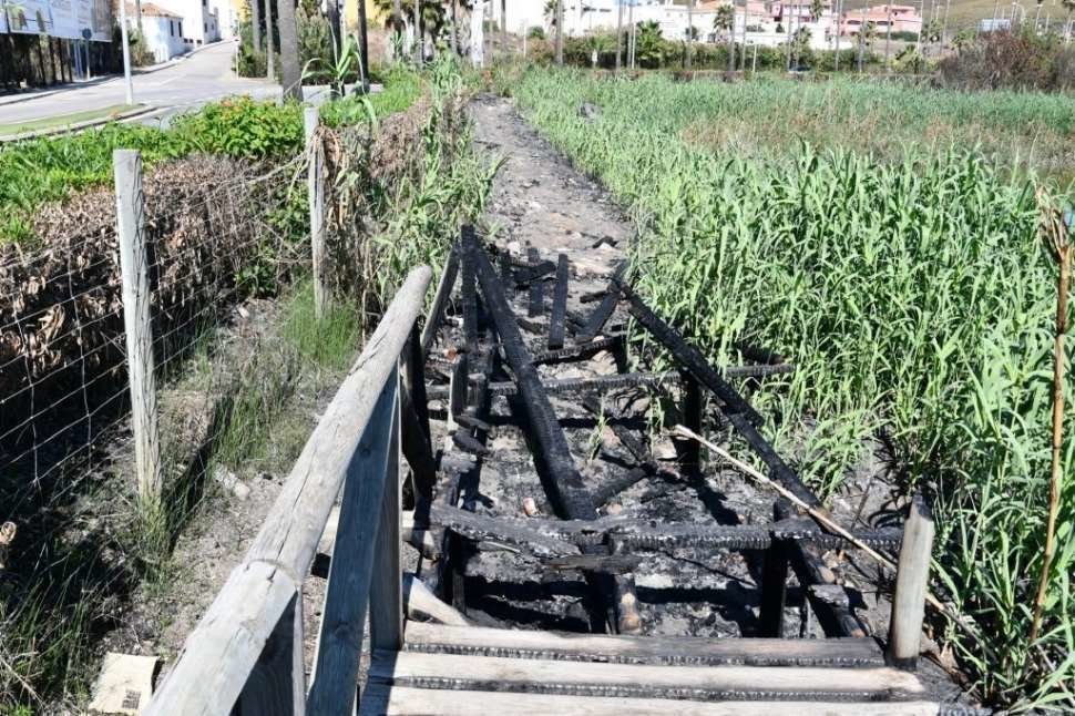 Estado actual de la pasarela de Torreguadiario