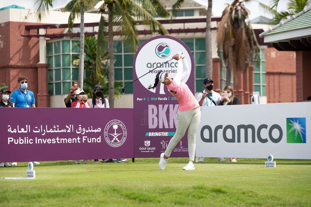 Patty Tavatanakit in her first shot of Aramco Team Series - Bangkok