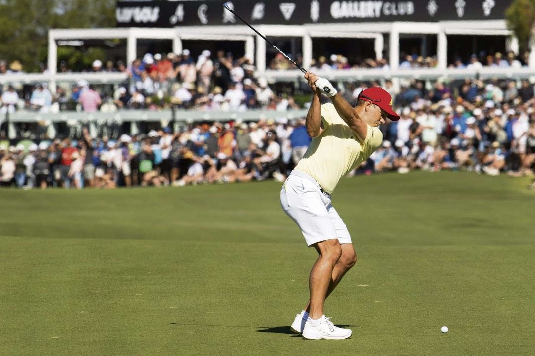 Captain Sergio Garcia of Fireballs GC during the first round of LIV Golf Adelaide at the Grange Golf Club on Friday, Apr. 21, 2023 in Adelaide, Australia. (Photo by Montana Pritchard/LIV Golf)