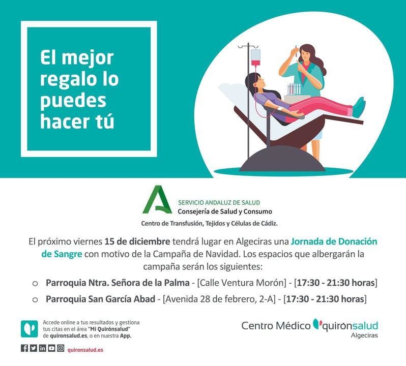 Jornada Donacion Sangre Quiron diciembre