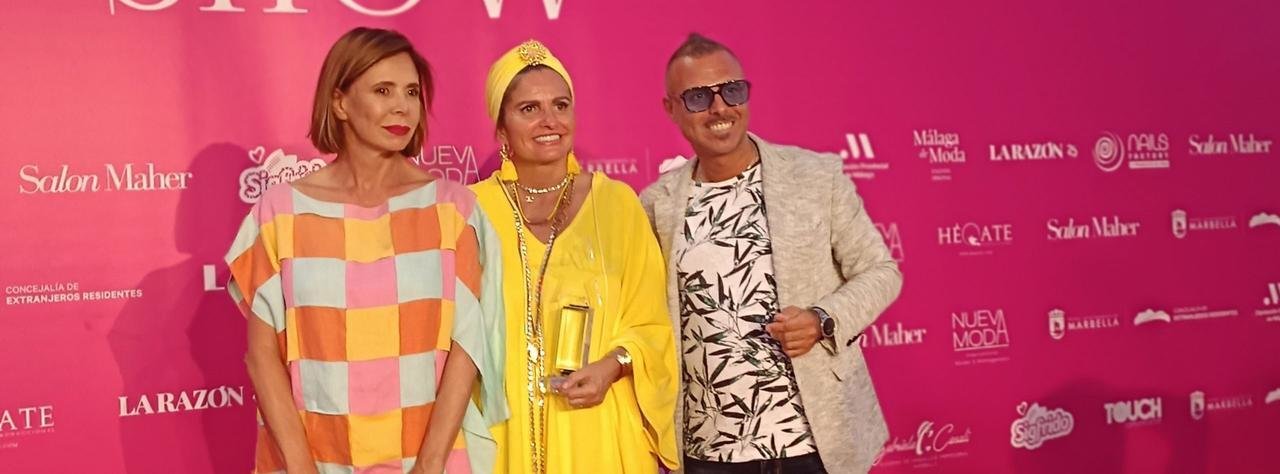 la prestigiosa marca de moda Agatha Ruiz de la Prada, Sandra Garcia Sanjuan de Starlite Universe y el galerista Giuseppe Carnevale